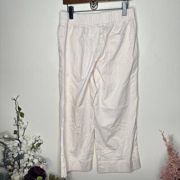 J. CREW Astrid Wide Leg Chino Pant Ivory Cream Sz M {EE29} - Picture 3 of 6